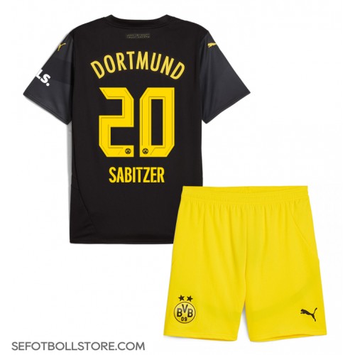 Borussia Dortmund Marcel Sabitzer #20 Replika babykläder Bortaställ Barn 2024-25 Kortärmad (+ korta byxor)